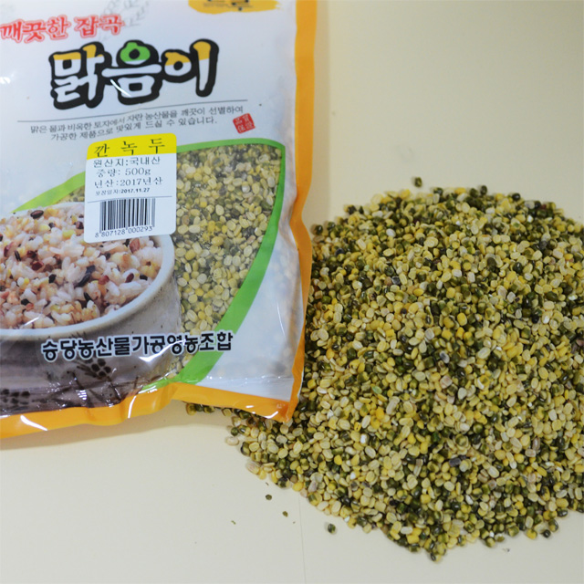 영월 동강애 고향밥상,깐녹두(동강맑음이) 500g  잡곡 소포장 - 승당
